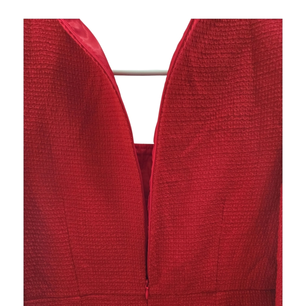 Elegant Red Mini Dress SZ S - Picture 5 of 6